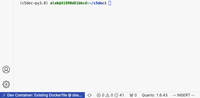 C5-DEC dev container open in VS Code