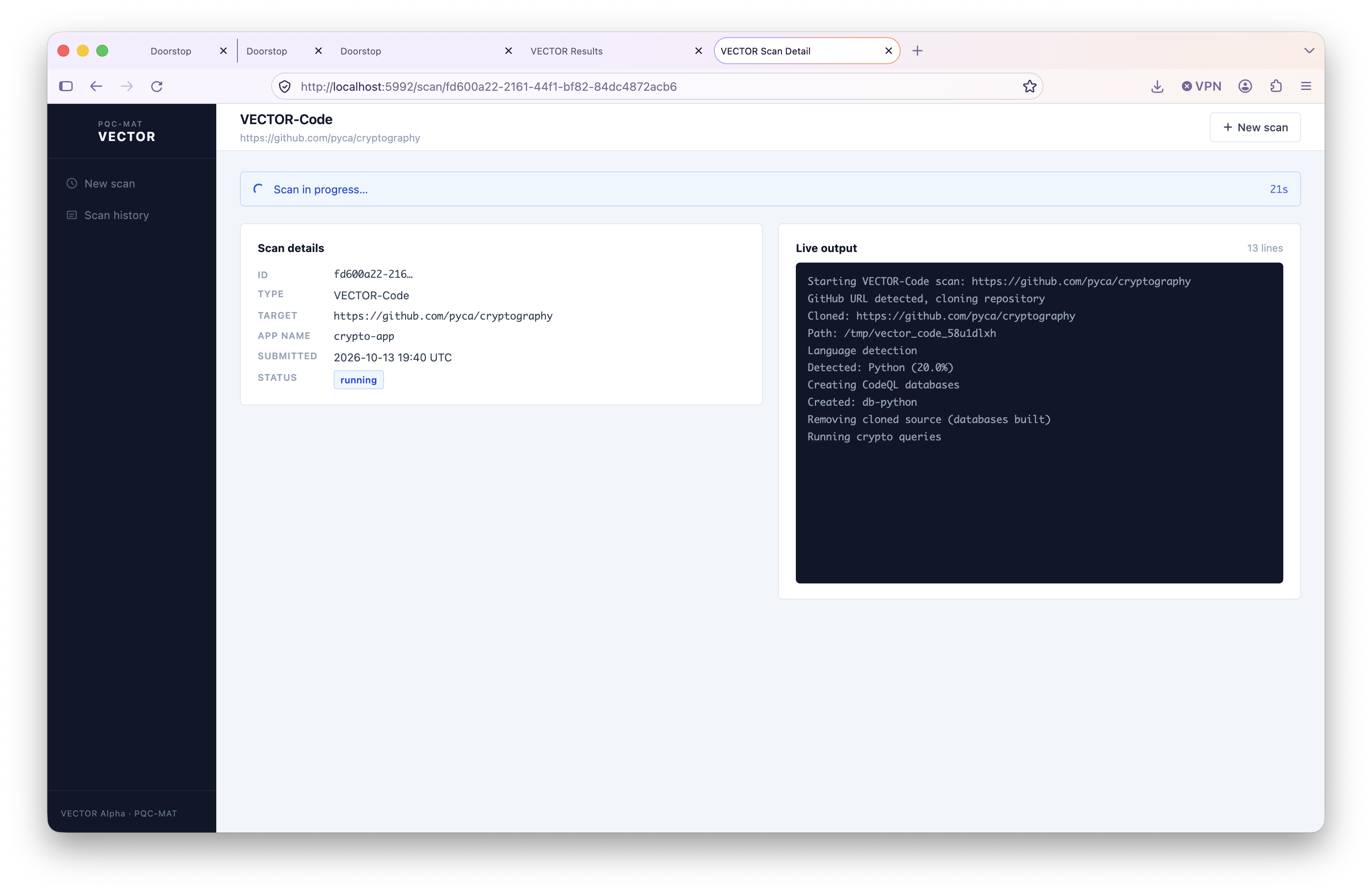 VECTOR-Code github scan
