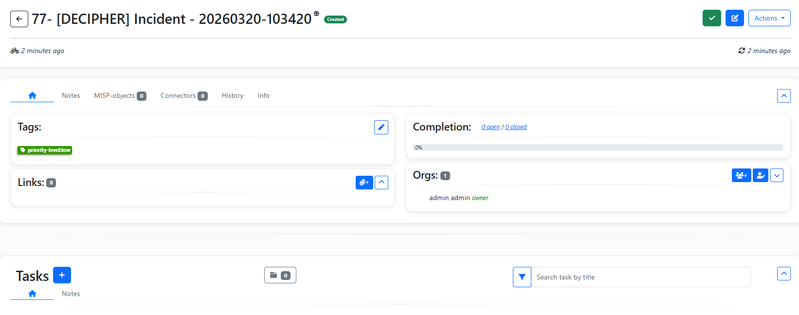 Case with low priority