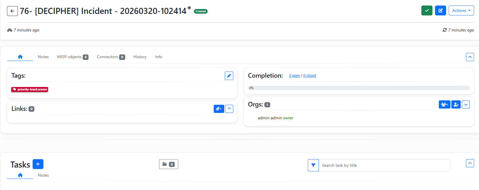 Case with severe priority